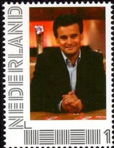 Stamp, 60 Years Dutch television: Voetbal International, Netherlands,  , Actors, Television