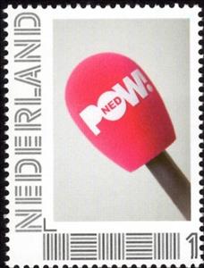 Stamp, 60 Years Dutch television: Pownews, Netherlands,  , Television
