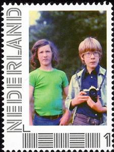 Stamp, 60 Years Dutch television: Q and Q, Netherlands,  , Actors, Television