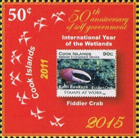 Stamp, International Year of the Wetlands, Cook Islands,  