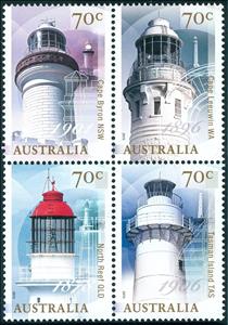 Se-tenant, 100 Years of Commonwealth Management of Lighhouses, Australia,  , Lighthouses