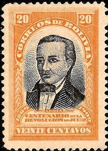 Stamp, Jos'e Miguel Lanza, Bolivia,  
