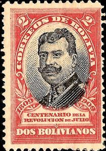 Stamp, Ismael Montes, Bolivia,  