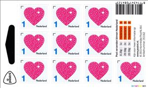 Mini Sheet, 10x Love, Netherlands,  , Hearts