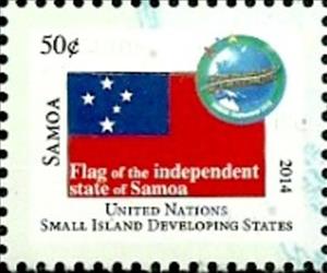Stamp, Flag of Samoa, Samoa,  , Flags