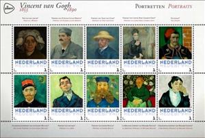 Mini Sheet, Vincent van Gogh: Portraits, Netherlands,  , Art, Paintings