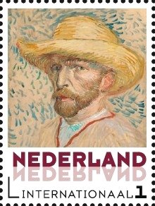 Self Portrait with Straw Hat, by Vincent van Gogh