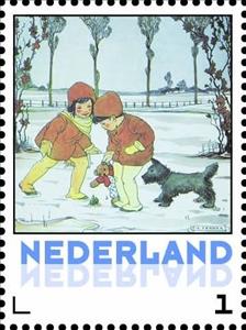 Stamp, Rie Cramer: February, Netherlands,  , Paintings