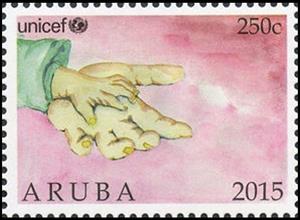 Stamp, Unicef, Aruba,  , U.N.O., UNICEF