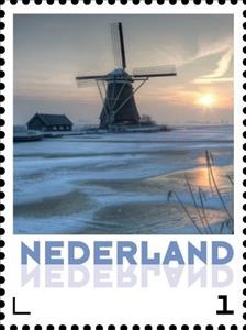 Stamp, Octagonal Mill, Groot-Ammers, Netherlands,  , Windmills