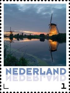 Stamp, Mills Nederwaard, Kinderdijk, Netherlands,  , Windmills