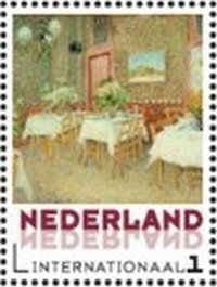 Stamp, Interior of a restaurant, Netherlands,  , Painters, Paintings