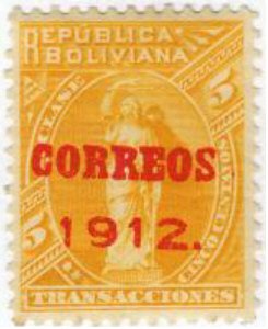 Stamp, Symbol of justice, Bolivia,  
