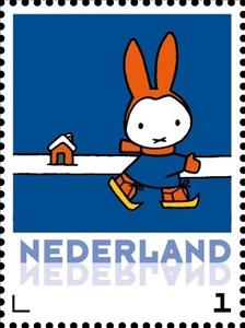 Stamp, Miffy in the snow, Netherlands,  