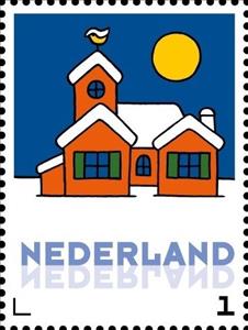 Stamp, Miffy in the snow, Netherlands,  