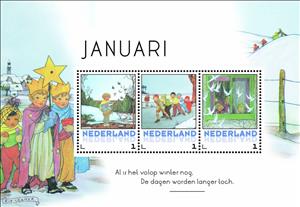 Souvenir Sheet, January, Netherlands,  