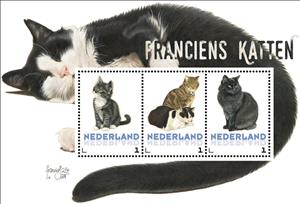 Souvenir Sheet, Domestic Cat (Felis silvestris catus), Netherlands,  , Animals (Fauna), Cats, Mammals