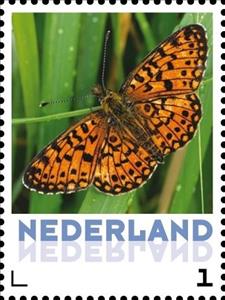 Stamp, Butterflies: Small pearl-bordered fritillary, Netherlands,  , Butterflies
