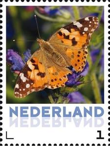 Stamp, Butterflies: Vanessa Cardui, Netherlands,  , Butterflies