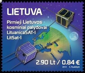 Stamp, Lithuanian Satellites, Lithuania,  , Spacecrafts
