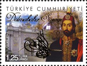 Stamp, Dolmabahce Palace, Turkey,  , Architecture, Buildings, Palaces, Suits and Costumes