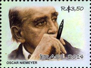 Stamp, oscar Niemeyer, Brazil,  , Architecture
