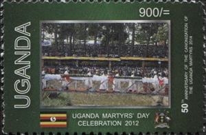 Stamp, Uganda Martyrs' Day Celebration 2012, Uganda,  , Religion, Saints