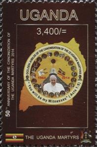 Stamp, The Uganda Martyrs, Uganda,  , Religion, Saints