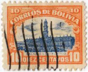 Stamp, Legislature Building, Bolivia,  