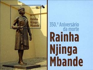 Souvenir Sheet, Rainha Njinga Mbande, Angola,  