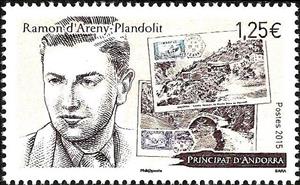 Stamp, Ramon d'Areny-Pandolit, Andorra, French Administration,  