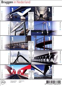 Mini Sheet, Bridges in The Netherlands, Netherlands,  , Bridges, Ships, Water