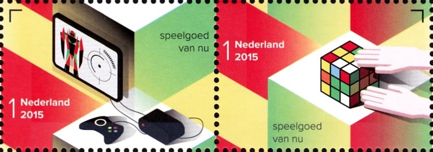 Se-tenant, Toys then - toys now, Netherlands,  , Computers, Toys