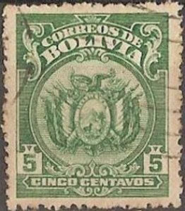 Stamp, Coat of arm, Bolivia,  