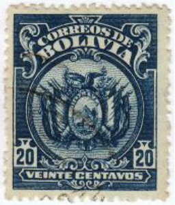 Stamp, Coat of arm, Bolivia,  