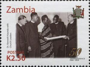Stamp, 50th Anniversary of Independence of Zambia, Zambia,  , Anniversaries and Jubilees