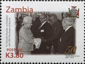 Stamp, 50th Anniversary of Independence of Zambia, Zambia,  , Anniversaries and Jubilees