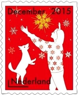 Stamp, Dog and Girl, Netherlands,  