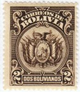 Stamp, Coat of arm, Bolivia,  