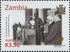 Stamp, 50th Anniversary of Independence of Zambia, Zambia,  , Anniversaries and Jubilees