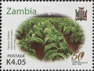 Stamp, 50th Anniversary of Independence of Zambia, Zambia,  