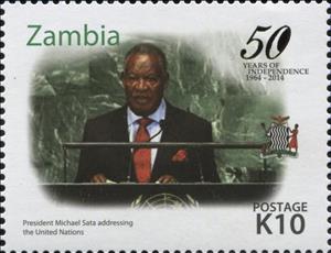 Stamp, 50th Anniversary of Independence of Zambia, Zambia,  , Anniversaries and Jubilees