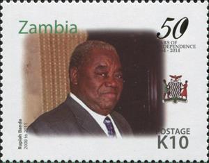 Stamp, 50th Anniversary of Independence of Zambia, Zambia,  , Anniversaries and Jubilees
