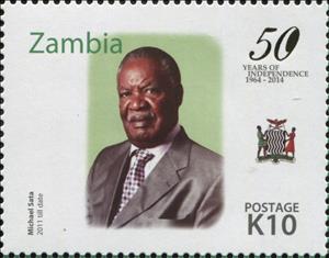 Stamp, 50th Anniversary of Independence of Zambia, Zambia,  , Anniversaries and Jubilees