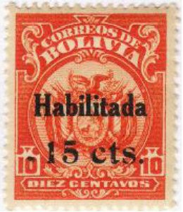 Stamp, Coat of arm, Bolivia,  