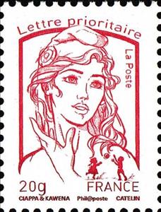 Stamp, Marianne de Ciappa et Kawena, France,  