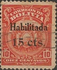 Stamp, Coat of arm, Bolivia,  