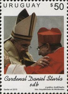 Stamp, Cardinal Daniel Sturla sdb (Silesian), Uruguay,  , Cardinals, Popes, Religion