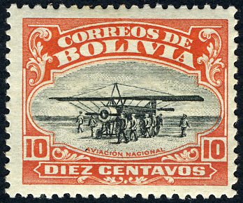 Stamp, Flying school La Paz, Bolivia,  , Aviation, Aircrafts