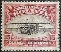 Stamp, Flying school La Paz, Bolivia,  , Aviation, Aircrafts